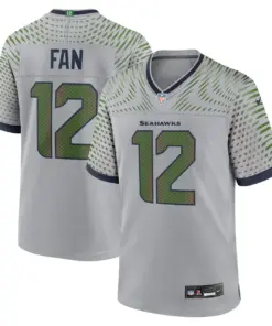 12s Seattle Seahawks Nike 2025 Rivalries Collection Game Jersey - Wolf Gray
