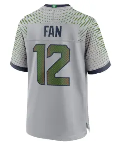 12s Seattle Seahawks Nike 2025 Rivalries Collection Game Jersey - Wolf Gray - Image 3
