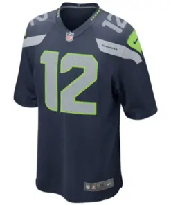 Alternative view of 12s Seattle Seahawks Nike Alternate Game Jersey - College Navy