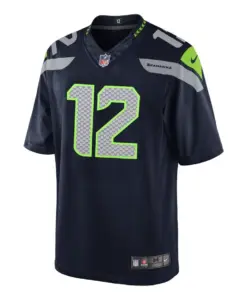 Alternative view of 12s Seattle Seahawks Nike Youth Team Color Game Jersey - College Navy
