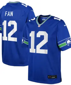 Alternative view of 12s Seattle Seahawks Nike Youth Throwback Player Game Jersey - Royal Blue