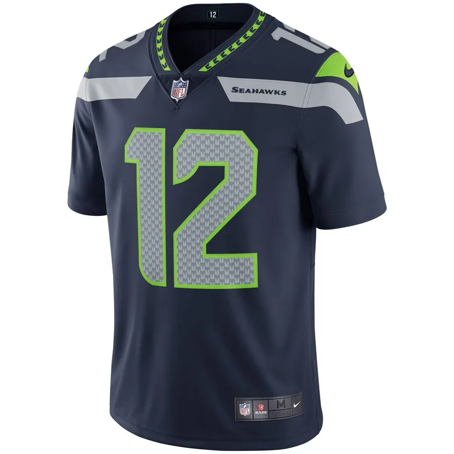 12s Seattle Seahawks Nike Youth Vapor Untouchable Limited Player Jersey - College Navy - Image 2