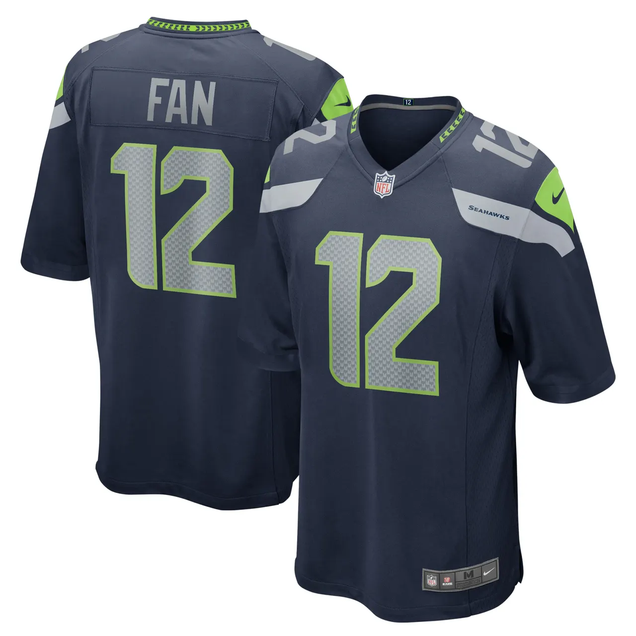 12th Fan Seattle Seahawks Nike Game Jersey - College Navy - Image 2