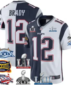 Tom Brady New England Patriots Nike 6x SB Champions Patch Jersey - Navy - Image 3