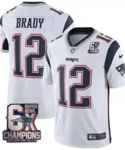 Tom Brady New England Patriots Nike 6x SB Champions Patch Jersey - White