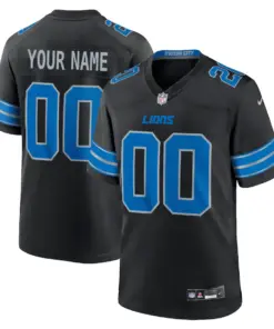 Detroit Lions Nike 2nd Alternate Vapor F.U.S.E. Custom Limited Stitched Jersey - Black - Image 4