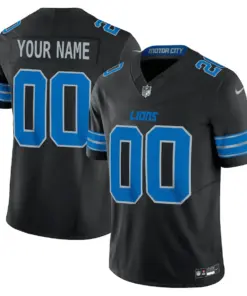 Detroit Lions Nike 2nd Alternate Vapor F.U.S.E. Custom Limited Stitched Jersey - Black - Image 5