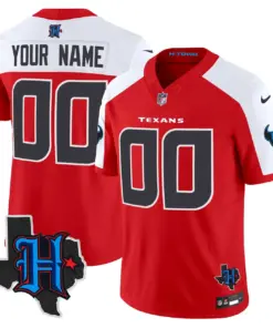 Houston Texans Nike 2024 Texas Patch Vapor Custom Limited Stitched Jersey - White