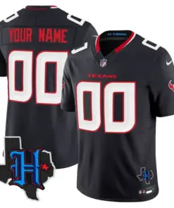 Houston Texans Nike 2024 Texas Patch Vapor Custom Limited Stitched Jersey - White - Image 5