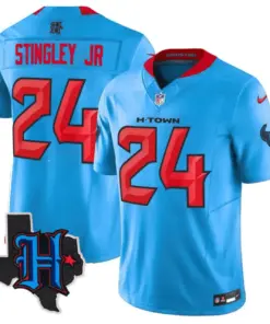 Houston Texans Nike 2024 Texas Patch Vapor Limited Stitched Jersey - Black - Image 45
