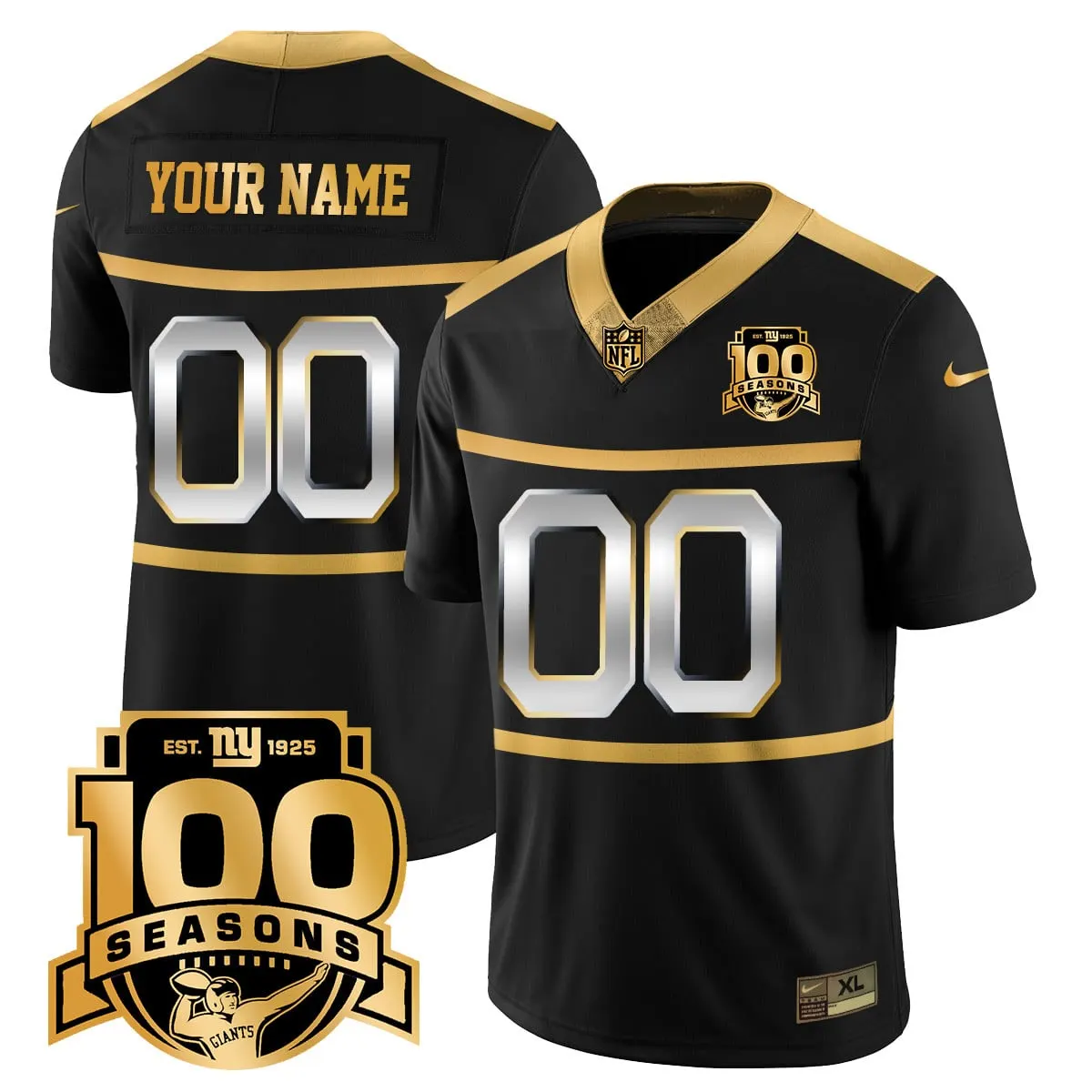 New York Giants Nike Commemorative TLA Custom Stitched Jersey - Red