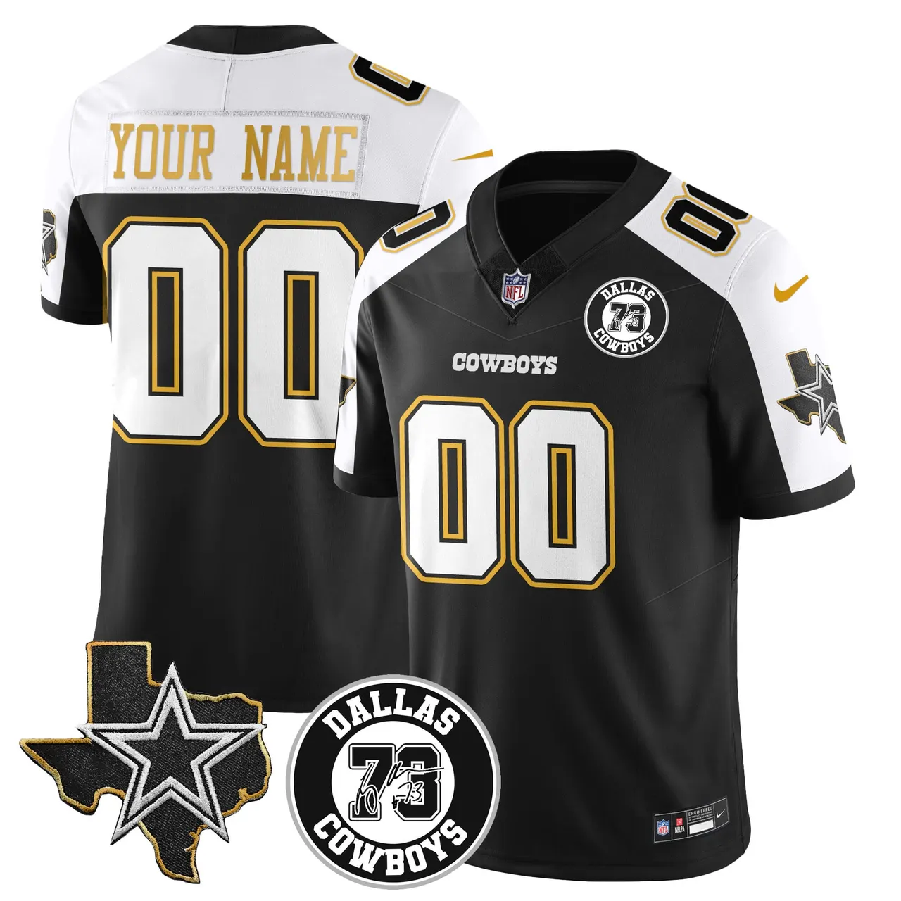 Dallas Cowboys Nike Larry Allen Memorial Custom Stitched Jersey - White