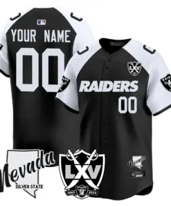 Las Vegas Raiders Nike 2024 65th Anniversary Custom Limited Stitched Jersey - Black