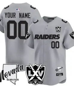 Las Vegas Raiders Nike 2024 65th Anniversary Custom Limited Stitched Jersey - Black - Image 3
