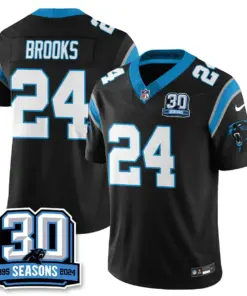 Carolina Panthers Nike Women's 2024 30th Season Vapor Limited Stitched Jersey - Black - Image 6