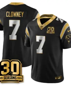 Carolina Panthers Nike Women's 2024 30th Season Vapor Limited Stitched Jersey - Black - Image 3