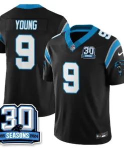 Carolina Panthers Nike Women's 2024 30th Season Vapor Limited Stitched Jersey - Black - Image 9