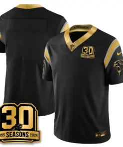 Carolina Panthers Nike Women's 2024 30th Season Vapor Limited Stitched Jersey - Black - Image 14