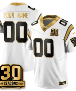 Carolina Panthers Nike 2024 30th Season Vapor Custom Limited Stitched Jersey - Black - Image 3