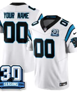 Carolina Panthers Nike 2024 30th Season Vapor Custom Limited Stitched Jersey - Black - Image 4