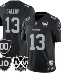 Honor Jim Otto Las Vegas Raiders Nike Vapor Limited Stitched Jersey - Black - Image 14