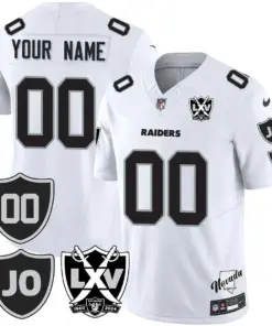 Honor Jim Otto Las Vegas Raiders Nike Vapor Custom Limited Stitched Jersey - White - Image 5