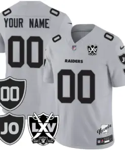 Honor Jim Otto Las Vegas Raiders Nike Vapor Custom Limited Stitched Jersey - White - Image 4