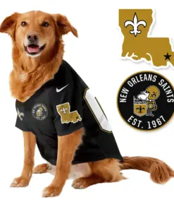 Alternative view of New Orleans Saints Nike Pet Coat Gift For Pet Lover - Black