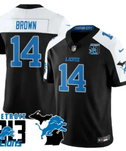 Alternative view of Aidan Hutchinson Detroit Lions Nike 313 King of the North Stitched Jersey - Black