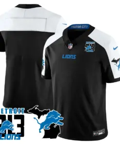Aidan Hutchinson Detroit Lions Nike 313 King of the North Stitched Jersey - Black - Image 8