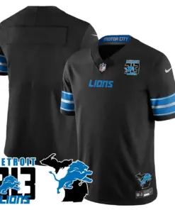 Aidan Hutchinson Detroit Lions Nike 313 King of the North Stitched Jersey - Black - Image 17