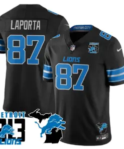 Aidan Hutchinson Detroit Lions Nike 313 King of the North Stitched Jersey - Black - Image 14