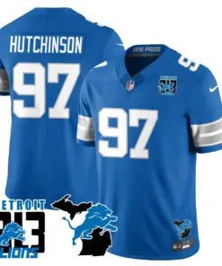 Aidan Hutchinson Detroit Lions Nike 313 King of the North Stitched Jersey - Black - Image 21