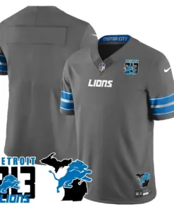 Aidan Hutchinson Detroit Lions Nike 313 King of the North Stitched Jersey - Black - Image 33