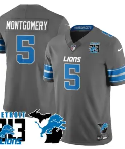 Aidan Hutchinson Detroit Lions Nike 313 King of the North Stitched Jersey - Black - Image 31