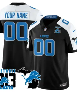 Alternative view of Detroit Lions Nike 313 King of the North Custom Stitched Jersey - Royal Blue