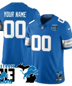 Detroit Lions Nike 313 King of the North Custom Stitched Jersey - Royal Blue