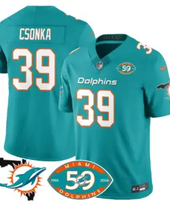 Miami Dolphins Nike 1965 Stitched Jersey - The Dophins Jersey All Stitched - Aqua - Image 7
