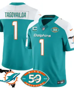 Miami Dolphins Nike 1965 Stitched Jersey - The Dophins Jersey All Stitched - Aqua