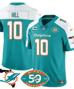 Miami Dolphins Nike 1965 Stitched Jersey - The Dophins Jersey All Stitched - Aqua - Image 3