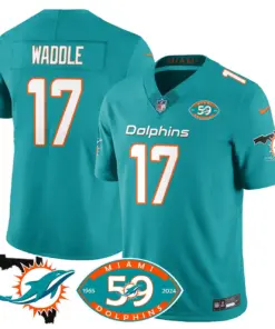Miami Dolphins Nike 1965 Stitched Jersey - The Dophins Jersey All Stitched - Aqua - Image 15