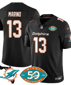 Miami Dolphins Nike 1965 Stitched Jersey - The Dophins Jersey All Stitched - Aqua - Image 25