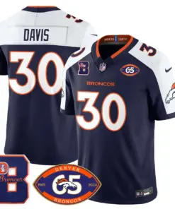 Denver Broncos Nike 1959 Stitched Jersey - The Broncos Jersey All Stitched - Navy - Image 4