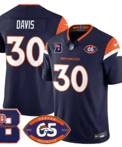 Denver Broncos Nike 1959 Stitched Jersey - The Broncos Jersey All Stitched - Navy - Image 12