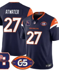 Denver Broncos Nike 1959 Stitched Jersey - The Broncos Jersey All Stitched - Navy - Image 10