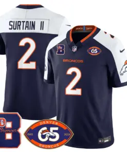 Denver Broncos Nike 1959 Stitched Jersey - The Broncos Jersey All Stitched - Navy - Image 6