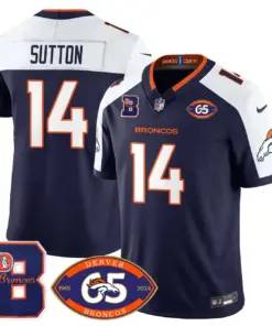 Denver Broncos Nike 1959 Stitched Jersey - The Broncos Jersey All Stitched - Navy - Image 7