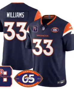 Denver Broncos Nike 1959 Stitched Jersey - The Broncos Jersey All Stitched - Navy - Image 17