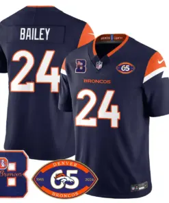 Denver Broncos Nike 1959 Stitched Jersey - The Broncos Jersey All Stitched - Navy - Image 11