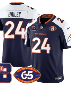 Denver Broncos Nike 1959 Stitched Jersey - The Broncos Jersey All Stitched - Navy - Image 3
